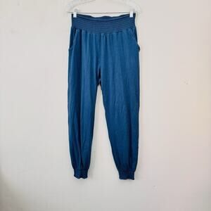 Pact Blue High Waisted Harem Style Jogger Pants Women’s Size M